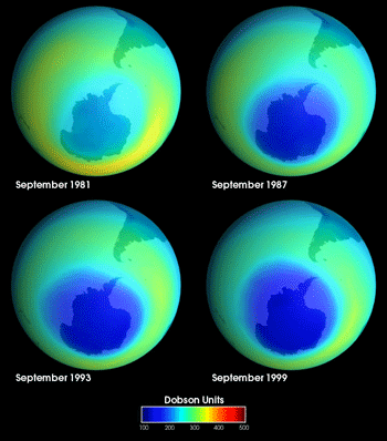 Ozone Hole Over Antarctica