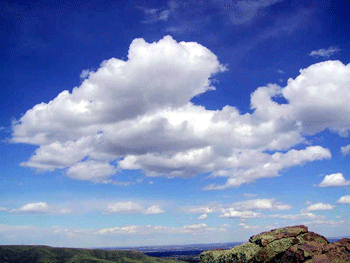 cumulus clouds in fair weather