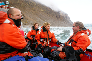 Bill Sloan hunting microbes in Svalbard